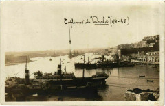 Steamers in a Harbour - Photo Postcard Ships