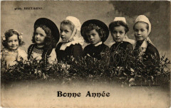 Folklore - Bretagne - Bonne Année - Enfants