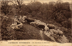 Folklore - Auvergne - Gardeuse de Moutons