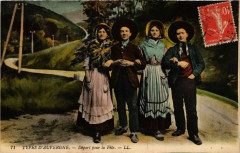 Folklore - Auvergne - Depart pour le Fete