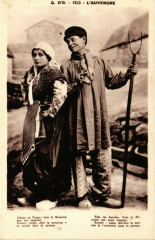 Folklore - Auvergne - Couple - Types