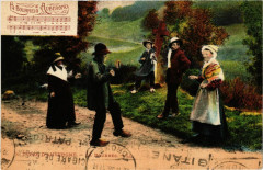 Folklore - Auvergne - La Bourrée - Types
