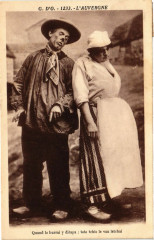 Folklore - Auvergne - Couple - Types