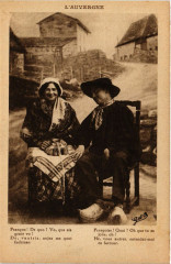 Folklore - Auvergne - Femme et Homme - Types