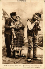 Folklore - Auvergne - Hommes et Femme - Types