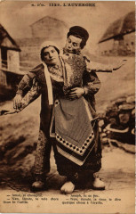 Folklore - Auvergne - Couple - Types