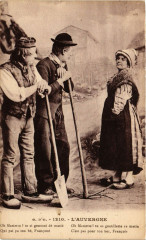 Folklore - Auvergne - Hommes et Femme - Types