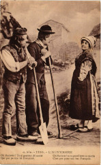 Folklore - Auvergne - Hommes et Femme - Types