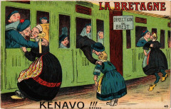 France - Folklore - La Bretagne - Kenavo - Railway Station Scene
