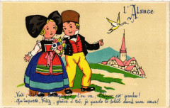 France - Folklore - L'Alsace - Enfants