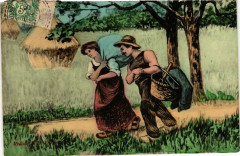 France - Folklore - Paysans - Types