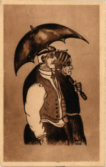 France - Folklore - Types Basques - Groupe de Vieux Basques