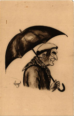 France - Folklore - Pays Basque - Type de Vieillard Basque