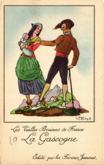 Carte postale ancienne France - Folklore - Les Vieilles Provinces de France - La Gascogne
                                