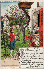 Usages & Costumes d'Alsace - Plantation du sapin de mai - Folklore -
													France
												