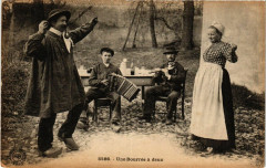 Une Bourrée á deux - Folklore - Types -
													France
												
