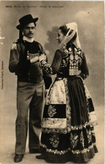 Mariés de Quimper - Etude de Costumes - Folklore - Types