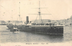 Marine Messageries Maritimes Le Niger (timbre turc au verso