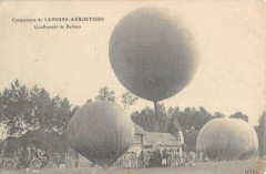 Theme Aviation Campement De Sapeurs Aerostiers Gonflement De Ballons