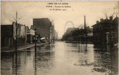 Carte postale ancienne Crue de la Seine - Avenue de Suffren - Le 30 Janvier 1910
                                                                     à Paris 7e
                                