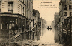 Paris inondé - Cliché du 28 Janvier 1910 - La Rue de la Fédération à Grenelle à Paris 15e
