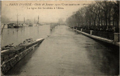 Paris 7e Ligne des Invalides. l'Alma. Paris Inonde 1910 à Paris 7e