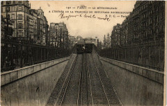 Carte postale ancienne Le Métropolitain - A l'entrée de la tranchée du boulevard Rochechouart
                                                                     à Paris 9e
                                