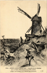 Carte postale ancienne Montmartre - Moulin de la Galette sur la Butte Montmartre au XVe siècle
                                                                     à Paris 18e
                                