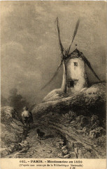 Montmartre en 1850 à Paris 18e