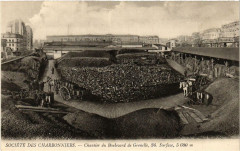 Carte postale ancienne Société des Charbonniers - Chantier du Boulevard de Grenelle
                                                                     à Paris 15e
                                