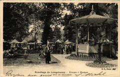 Carte postale ancienne Ermitage de Longchamp - Kiosque à Musique - Bois de Boulogne
                                                                     à Paris 16e
                                