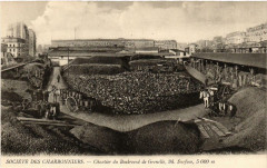Carte postale ancienne Société des Charbonniers - Chantier du Boulevard de Grenelle
                                                                     à Paris 15e
                                