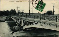 Carte postale ancienne Pont Mirabeau
                                                                     à Paris 15e
                                