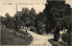 Carte postale ancienne Une Allée, Parc Montsouris
                                                                     à Paris 14e
                                