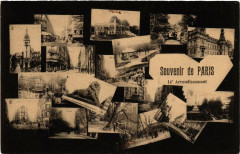 Carte postale ancienne Souvenir de Paris - 14e Arrondissement
                                                                     à Paris 14e
                                