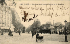 Carte postale ancienne Carrefour des Avenues d'Orléans et de Chatillon
                                                                     à Paris 14e
                                
