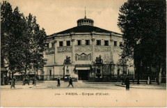 Carte postale ancienne Cirque d'Hiver
                                                                     à Paris 3e
                                