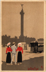 Carte postale ancienne La Bastille
                                                                     à Paris 12e
                                