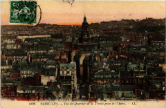 Paris 9e Vue du Quartier de la Trinite prise de l'opera à Paris 9e