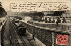 Paris 7e Quai d'Orsay. Chemin de fer des Invalides à Paris 7e