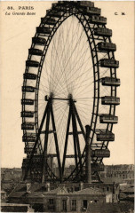 Carte postale ancienne La Grande Roue
                                                                     à Paris 7e
                                