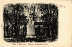 Paris 6e Jardin du Luxembourg. Monument de Leconte de Lisle à Paris 6e