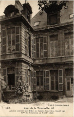 Paris 5e 47 Quai de la Tournelle Couvent Filles de Sainte-Genevieve à Paris 5e