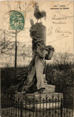Carte postale ancienne Monument de Charlet
                                                                     à Paris 14e
                                