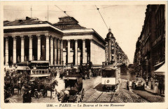 Paris 2e La Bourse. la rue Reaumur à Paris 2e