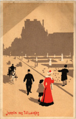Carte postale ancienne Jardin des Tuileries
                                                                     à Paris 1er
                                