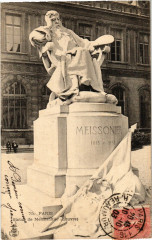Paris 1e Statue de Meissonnier. Louvre