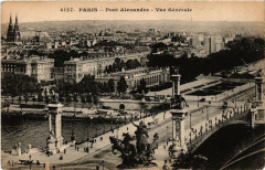 Paris 7e Pont Alexandre Iii. vue générale à Paris 7e
