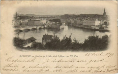 Bayonne Jonction de la Nive et de l'Adour France à Bayonne