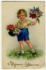 Fantaisie happy birthday child illustration